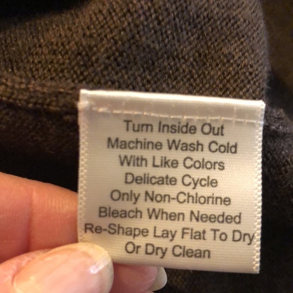 Men’s Joseph Abboud Extra Fine Brown Merino Wool 1/4 Front Zip Sweater Size XXL - Picture 11 of 11